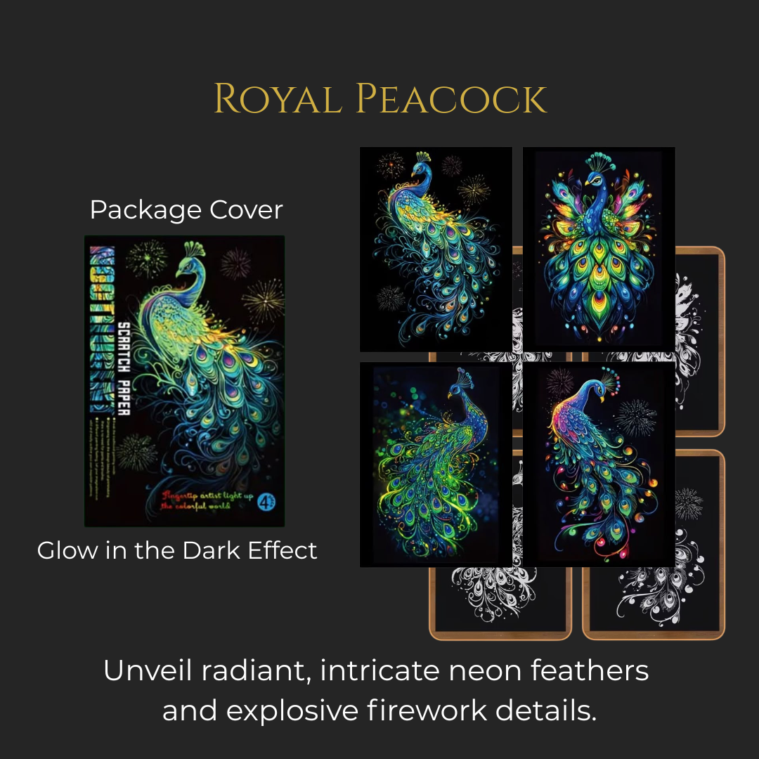Luminous Wildlife Scratch Board (Choose Your Theme)