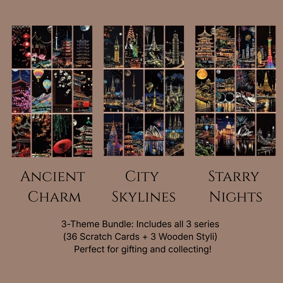 Aesthetic Scratch Art Bookmark Set (12-Piece Kit)