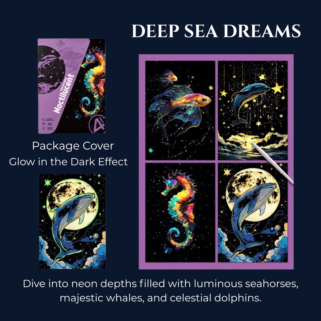 Fantasy Luminous Scratch Art Board (4-Pack)