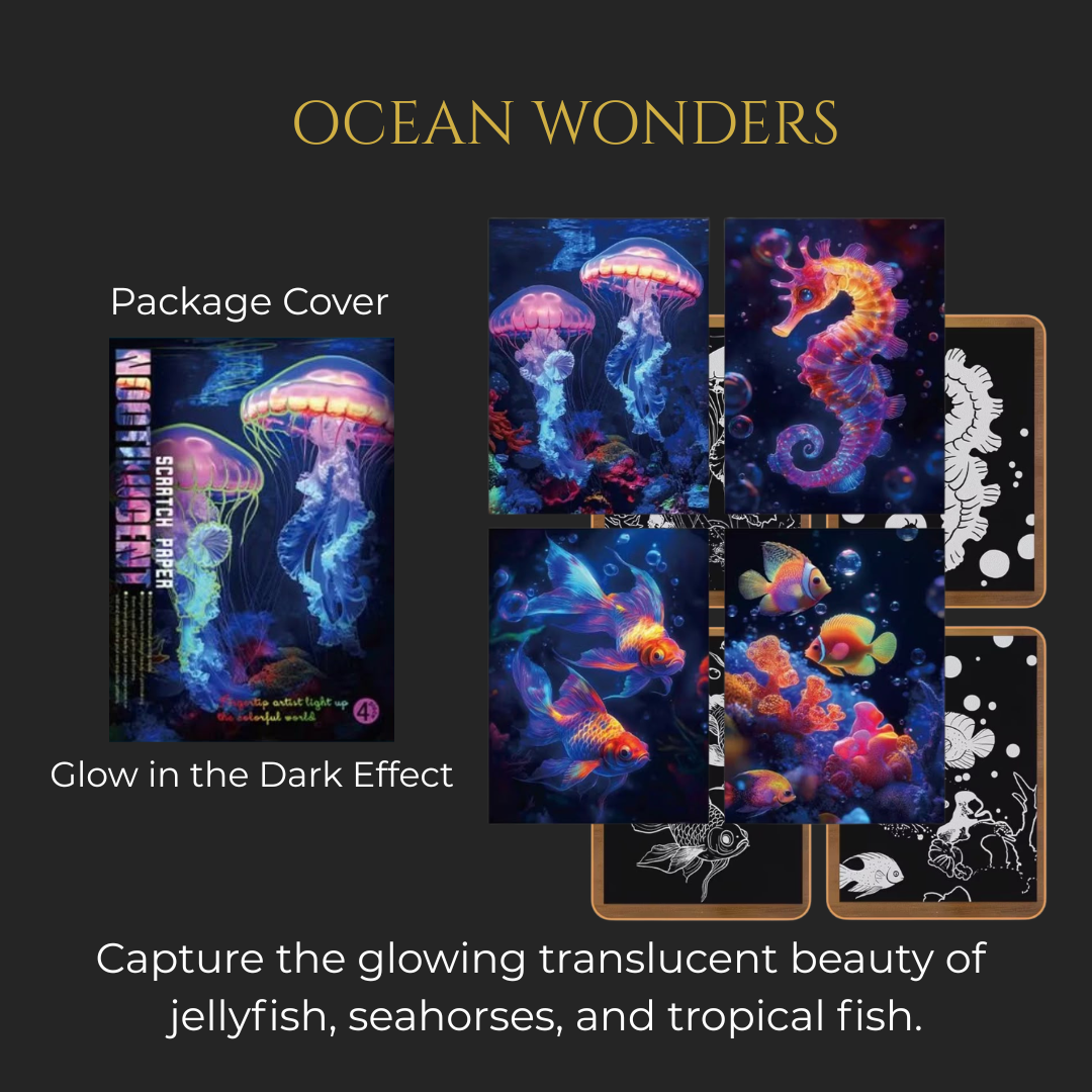 Luminous Wildlife Scratch Board (Choose Your Theme)
