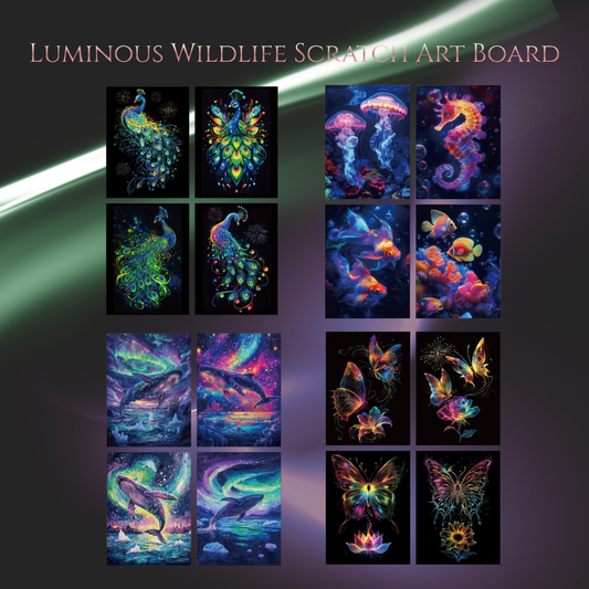 Luminous Wildlife Scratch Board (Choose Your Theme)